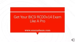 get your bicsi rcddv14 exam like a pro