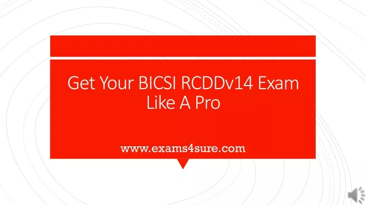 get your bicsi rcddv14 exam like a pro