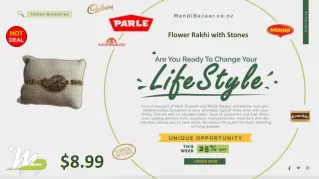 flower rakhi with stones