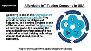 affordable iot testing company in usa