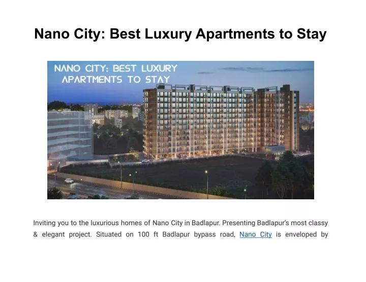 nano city best luxury apartments to stay