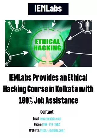 IEMLabs Provides an Ethical Hacking Course in Kolkata with 100% Job Assistance