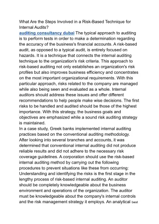 what are the steps involved in a risk based
