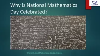 Why is National Mathematics Day Celebrated