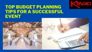 top budget planning tips for a successful event