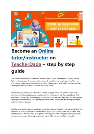 TeacherDada Online Course