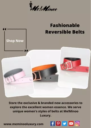 Shop The Best Women's Reversible Belt Online - Meminooluxury