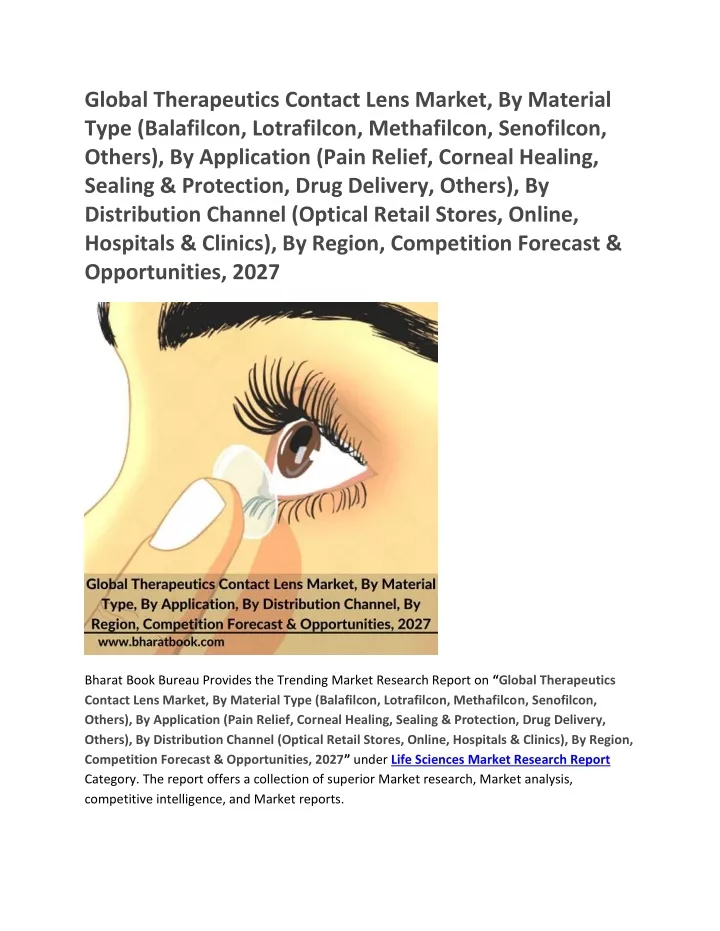 global therapeutics contact lens market