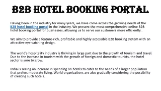 b2b hotel booking portal b2b hotel booking portal