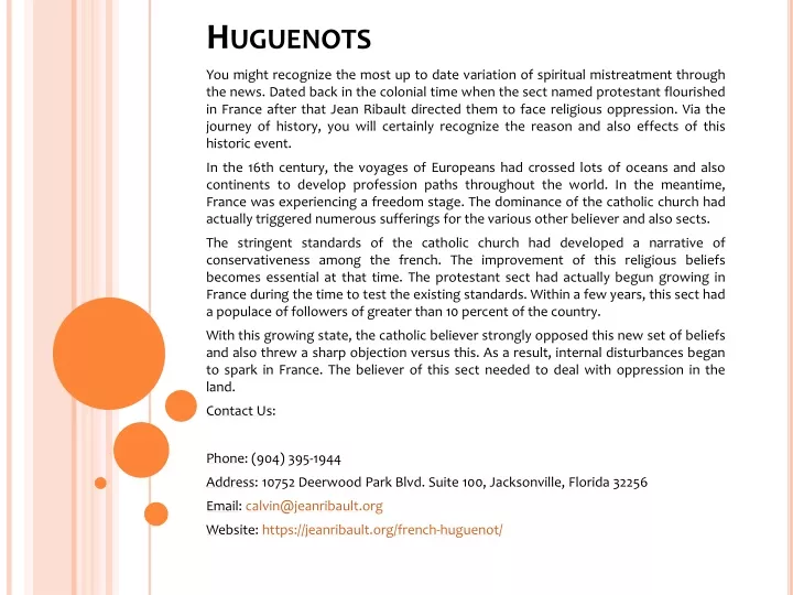 huguenots