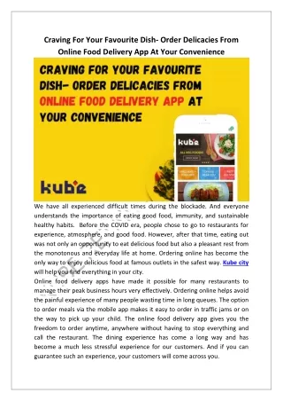 craving for your favourite dish order delicacies