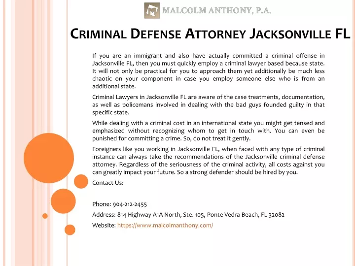 criminal defense attorney jacksonville fl