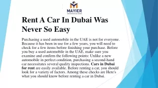 rent a car in dubai was never so easy
