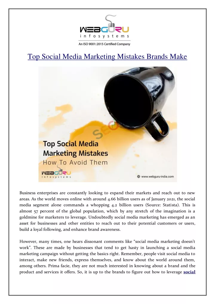 top social media marketing mistakes brands make