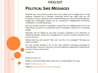 political sms messages