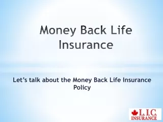 money back life insurance