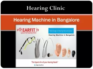 Hearing Machine in Bangalore earfit