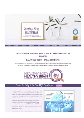 Dealing With Depression Anxiety Mor's Nutrition And More