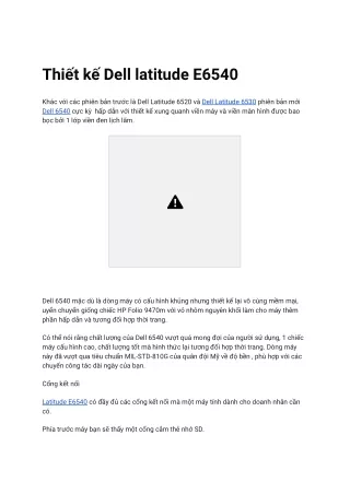 thi t k dell latitude e6540