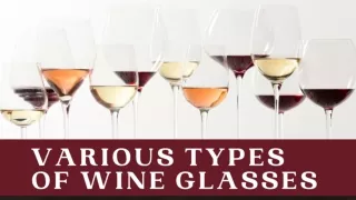 Various Types Of Wine Glasses