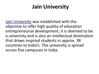 j ain university