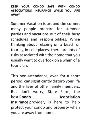 keep your condo safe with condo associations
