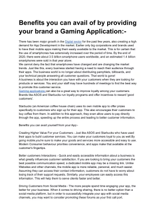Gaming Application By  Logiclump Technologies