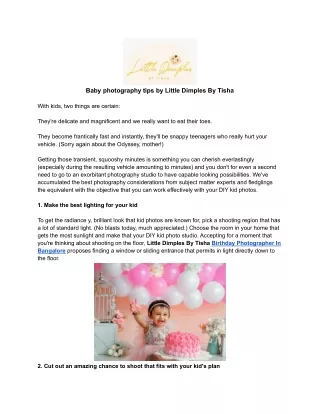 Baby Photography Tips By Little Dimples By Tisha