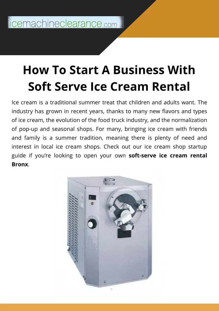 how to start a business with soft serve ice cream