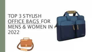Top 3 Stylish Office bags for men & women in 2022