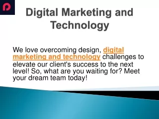 Digital Marketing and Technology