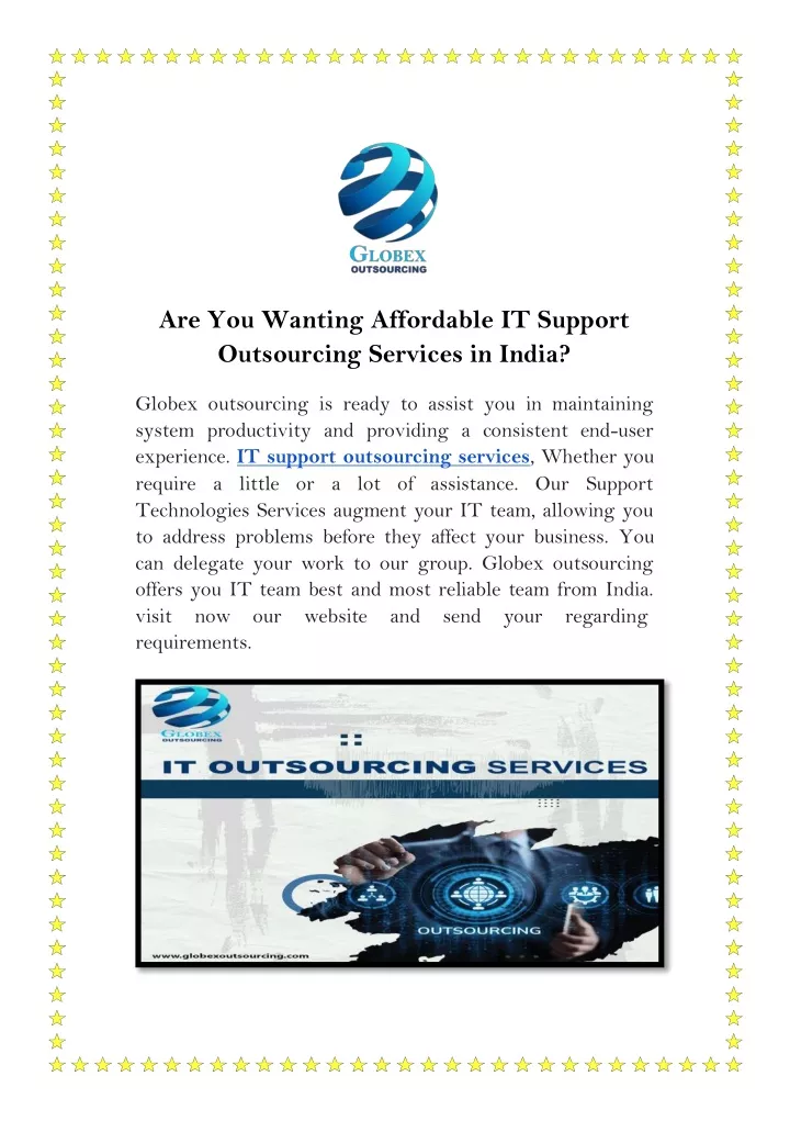 are you wanting affordable it support outsourcing