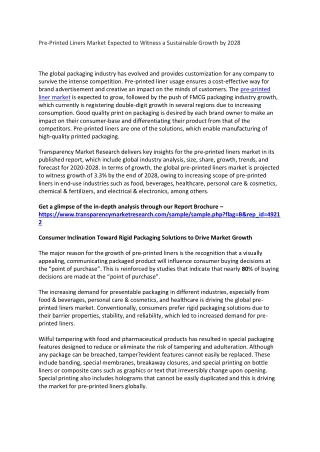 pre printed liners market expected to witness