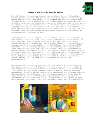 compre a pintura de antonio peticov