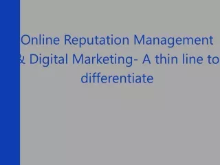 online reputation management digital marketing