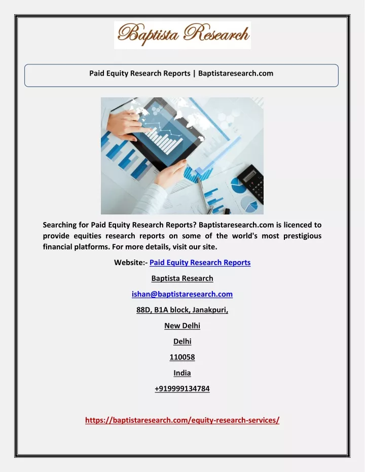 paid equity research reports baptistaresearch com