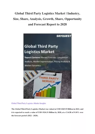 global third party logistics market industry