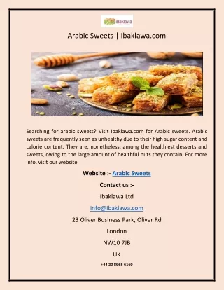 arabic sweets ibaklawa com