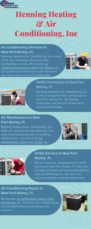 Air Conditioning Services in New Port Richey, FL