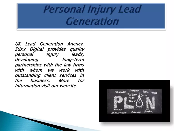 personal injury lead generation