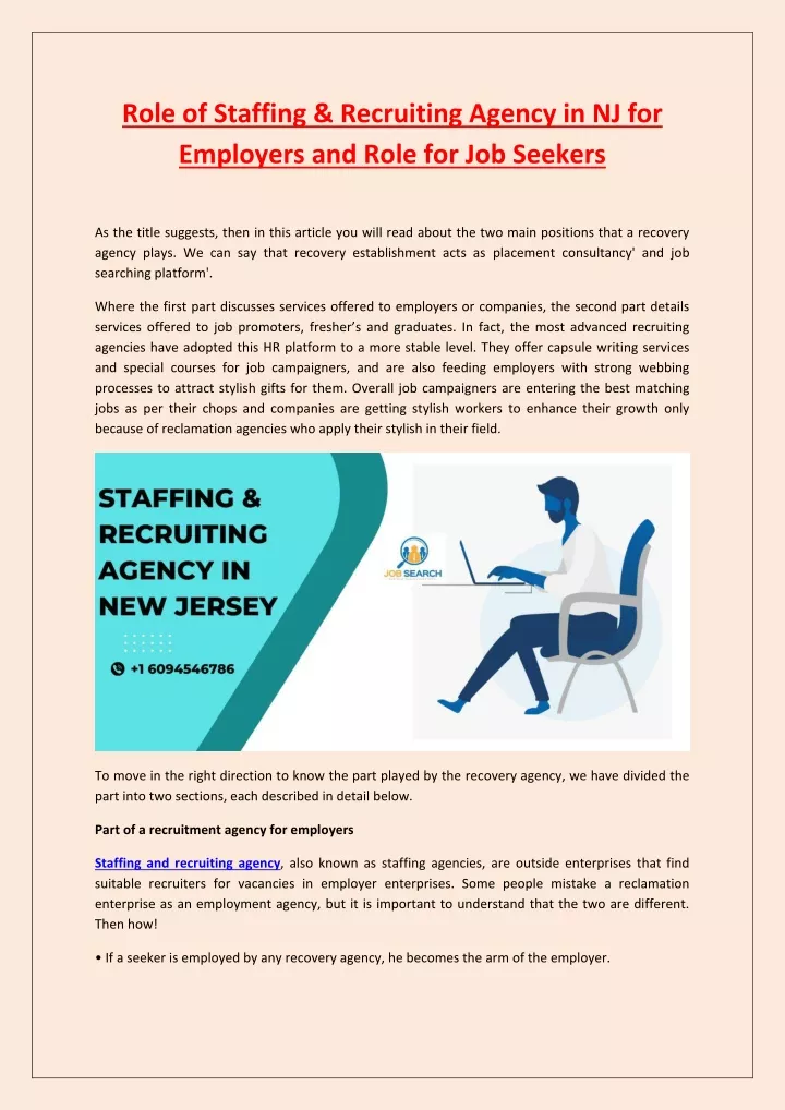 role of staffing recruiting agency