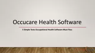 occucare health software