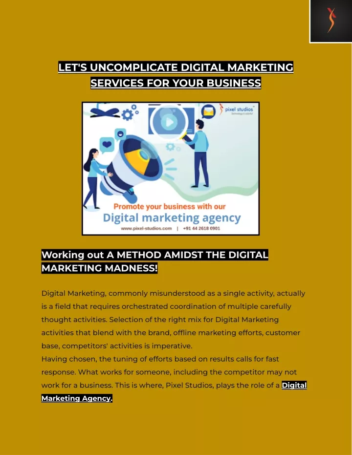 let s uncomplicate digital marketing services