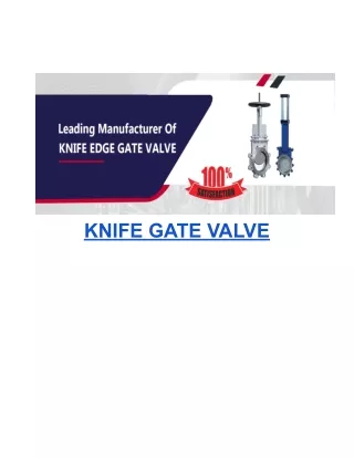 knife gate valve