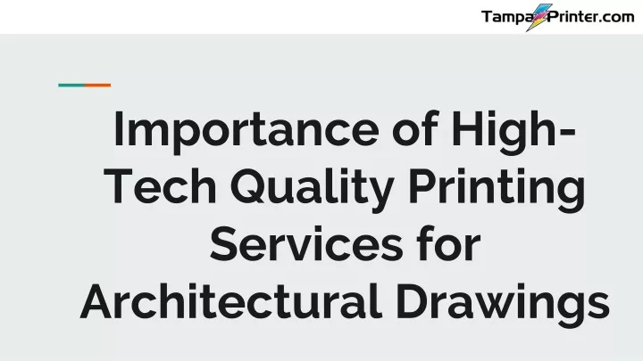 importance of high tech quality printing services for architectural drawings