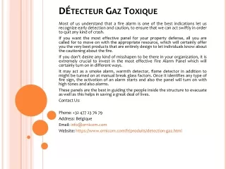 d tecteur gaz toxique
