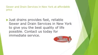 sewer and drain services in new york at affordable price