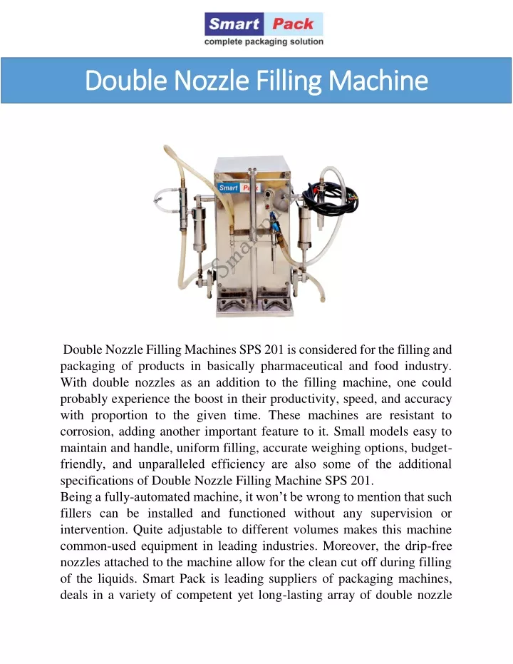 double nozzle filling machine double nozzle