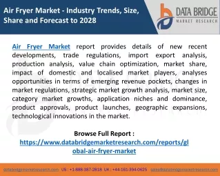 air fryer market industry trends size share