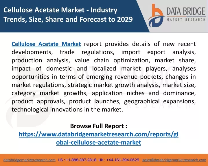 cellulose acetate market industry trends size
